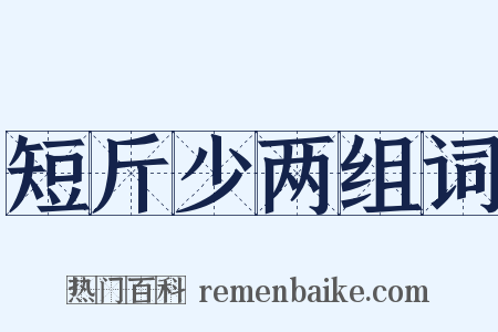 短斤少两组词是什么意思的图片